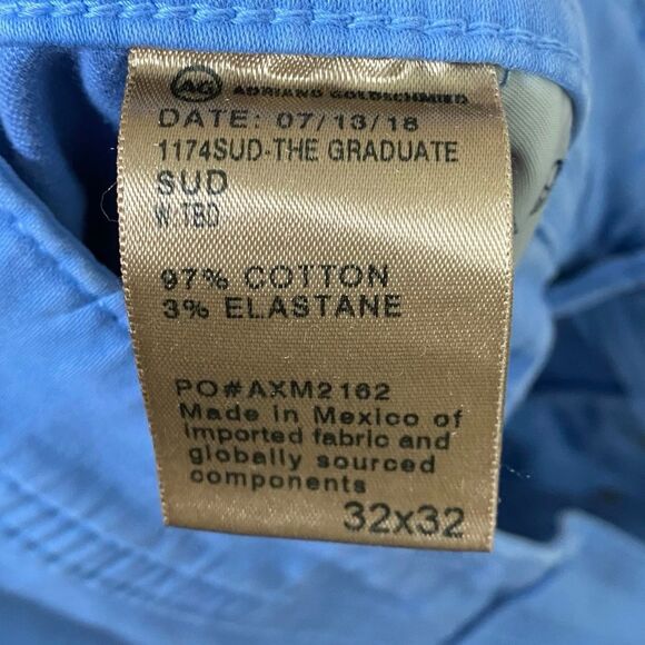 AG Jeans Adriano Goldschmied Pants Mens 32x32 Blue Graduate Tailored Preppy NEW - Picture 9 of 10